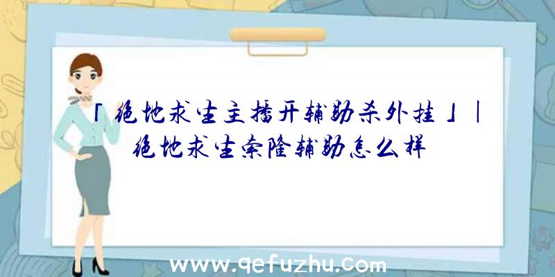 「绝地求生主播开辅助杀外挂」|绝地求生索隆辅助怎么样